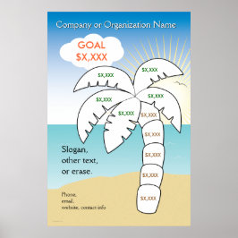 Póster Alvo de Férias de Árvore de Palma