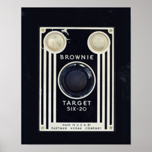 Póster Alvo retro da brownie de kodak da câmera