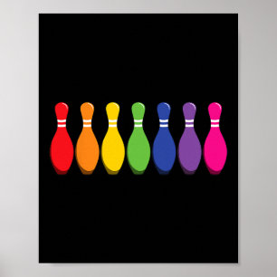 Poster Alvos de Boliche Arco-íris Orgulho Lgbt 