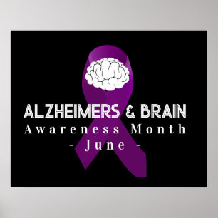 Poster Alzheimer e sensibilização cerebral Mês junho de 2
