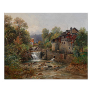 Póster "Am Mühlenbach" (Pela Corrente de Mill)
