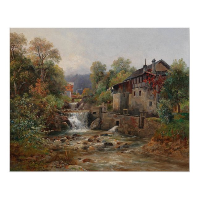 Póster "Am Mühlenbach" (Pela Corrente de Mill) (Frente)