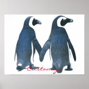Poster Ama Pássaros Casal Pinguim Thunder_Cove