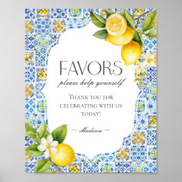 Poster Amalfi Coast Italiana Beach Coastal Favor Sinal