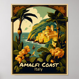Poster Amalfi Coast Vintage