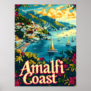 Poster Amalfi Coast Vintage