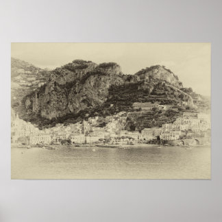 Póster Amalfi Coast Vintage