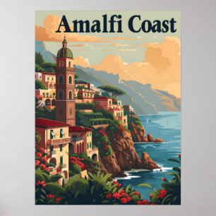 Poster Amalfi Coast Vintage