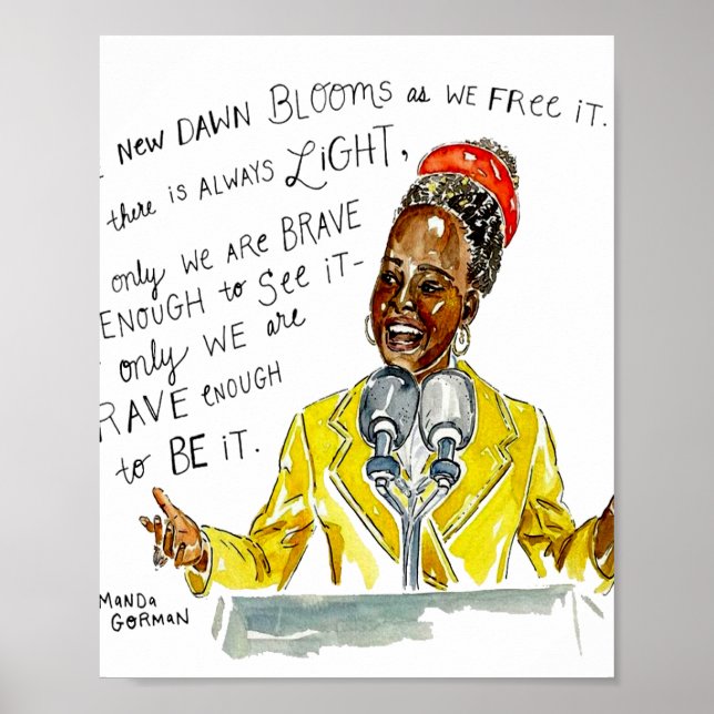 Poster AMANDA GORMAN - Sempre Há Luz (Frente)