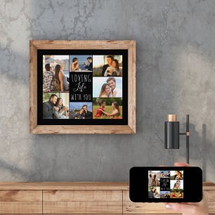 Poster Amando a vida com sua coleção de fotos 7  Preto
