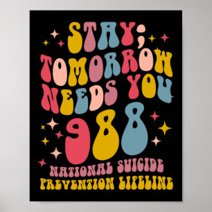 Poster Amanhã Precisa De 988 Sensibilização Para A Saúde