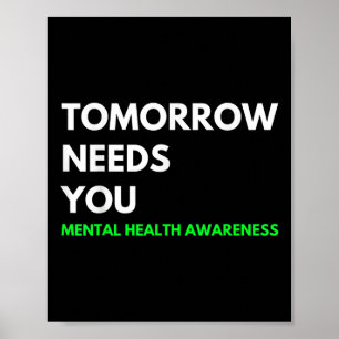 Poster Amanhã Precisa De Sensibilização Para A Prevenção