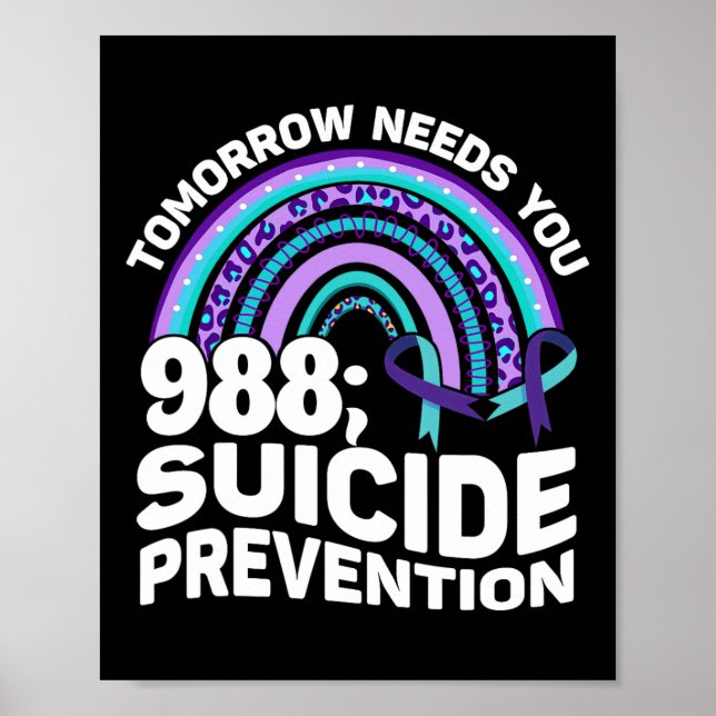 Poster Amanhã Precisa de Você 988 Conscientização sobre P (Frente)