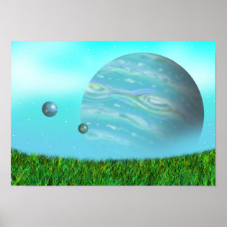 Poster Amanhecer de um planeta desconhecido.