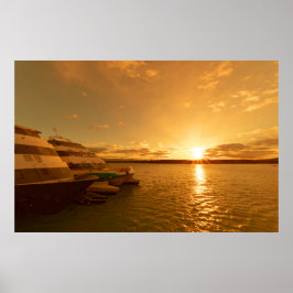 Poster Amanhecer no Lago Argentino na Patagônia