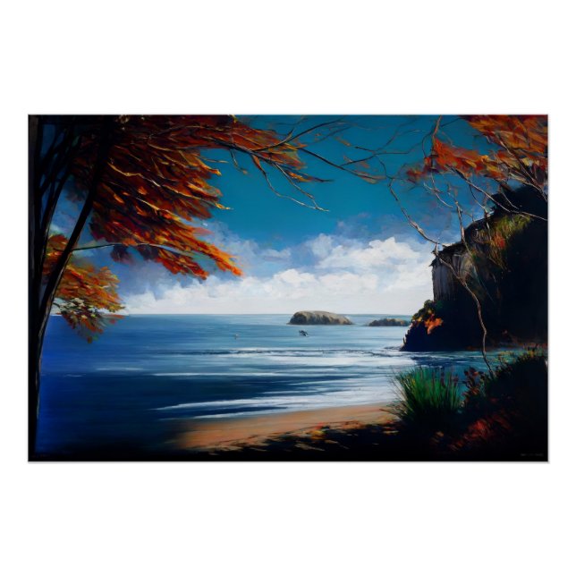 Póster Amanhecer Oceânico (Frente)