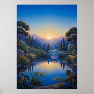 Poster Amanhecer sobre a Ponte do Jardim
