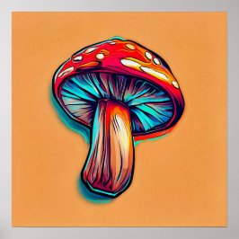 Poster Amanita Muscaria Mushroom