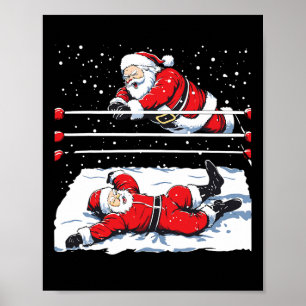 Poster Amante da Luta de Papai Noel Natal Xmas Paja