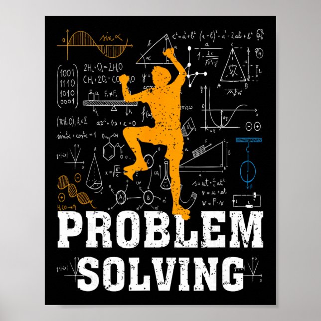 Poster Amante da Matemática de Escalada em Rocha Resoluçã (Frente)