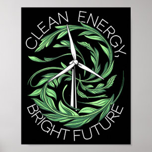 Poster Amante da Natureza Dia da Terra Energia Limpa Moin