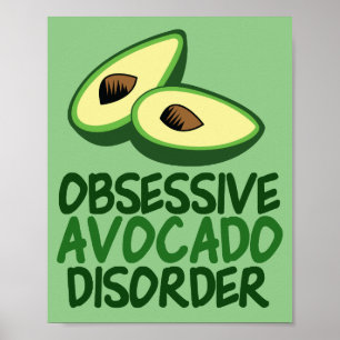 Poster Amante de Abacate Divertido