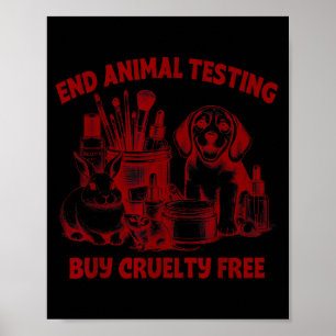 Poster Amante de animais direitos dos animais cosméticos