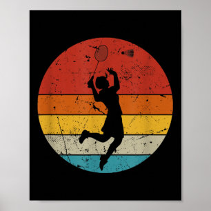 Poster Amante de Badminton Retro