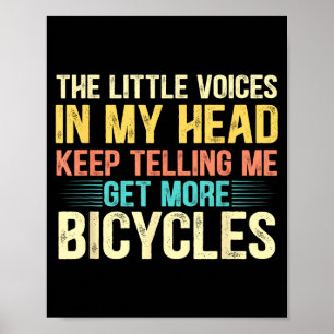 Poster Amante de Bicicleta Citação Engraçada Humor de Cic
