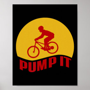 Poster Amante de Bicicleta de Montanha Bombeia Faixa de B