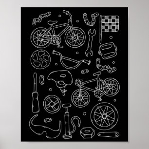 Poster Amante de Bicicleta Mountain Bike Downhill Ciclism