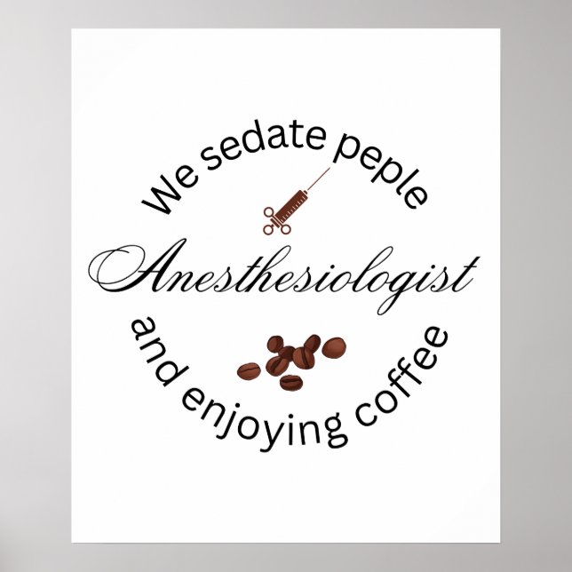 Poster Amante de café anestesiologista (Frente)