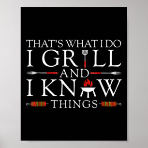 Poster Amante de Comida de Churrasco É O Que Eu Faço Eu G