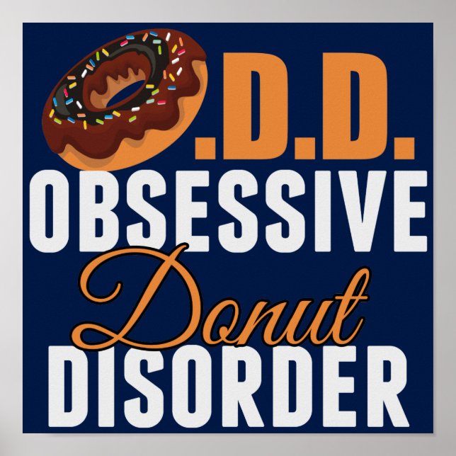 Poster Amante de Donut Engraçado (Frente)