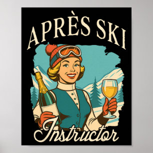 Poster Amante de Esqui Apos Ski Rainha Viagem de Esqui Ap
