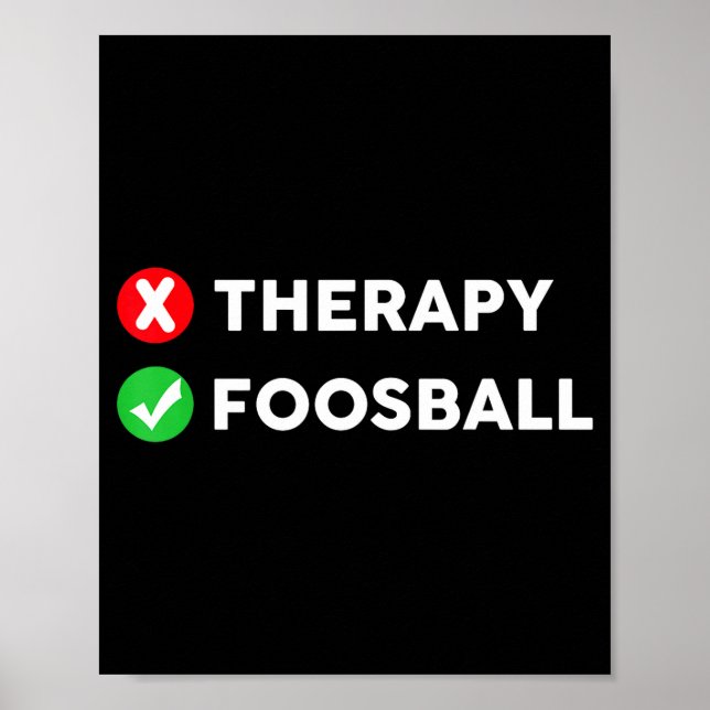 Poster Amante de Futebol de Mesa Engraçado  (Frente)