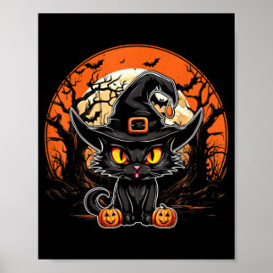 Poster Amante de Gato Preto - Gato Preto Dia das Bruxas F