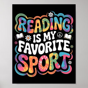 Poster Amante de livro engraçado gravata tingir groovy le