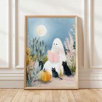 Amante de Livros de Halloween Fantasioso Fantasmas