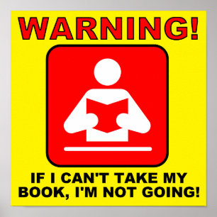 Póster Amante de Livros Verme do Livro Alerta Placa Sinal