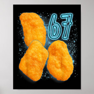 Poster Amante de Nugget de Frango 67 Meme Seis Sete Frang