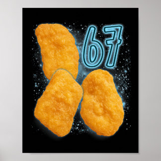 Poster Amante de Nugget de Frango 67 Meme Seis Sete Frang