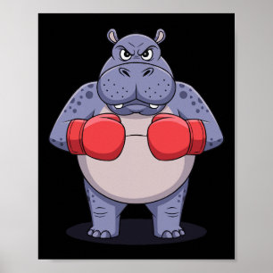Poster Amante de os animais Boxing Match Sport Fighting B
