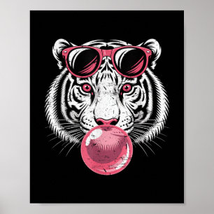 Poster Amante de os animais das órbitas da selva com face