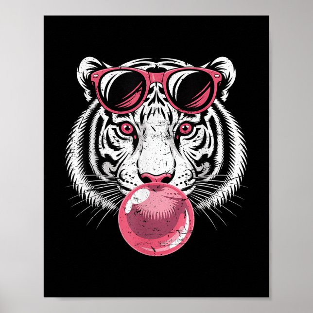 Poster Amante de os animais das órbitas da selva com face (Frente)