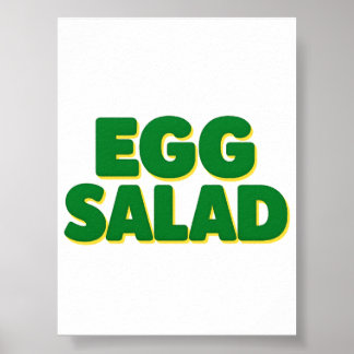 Poster Amante de Salada de Ovos Humor Divertido Comida Sa