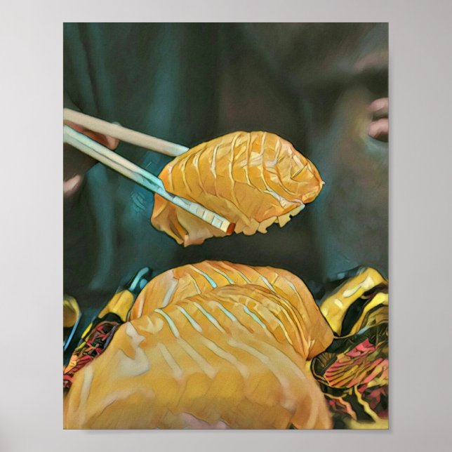 Poster Amante de sushi da comida asiática (Frente)