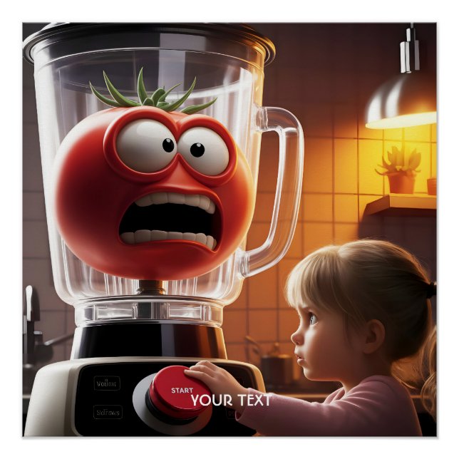 Póster Amante de tomate de garota fantástica (Frente)