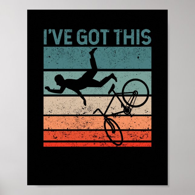 Poster Amante de uma bicicleta de montanha Funny MTB desc (Frente)