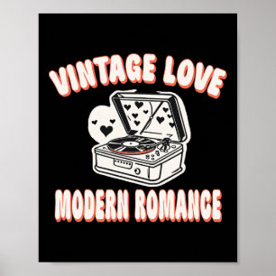 Poster Amante de Vinil Dia dos Namorados Amor Vintage Mod